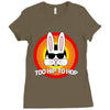 too hip to hop   bunny easter Ladies Fitted T-Shirt
