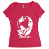 earth day planet Women's Triblend Scoop T-shirt