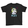 unicorns are born in may cute unicorn Youth Tee