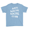 anti social social club White logo Youth Tee