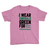 i wear emerald green for liver cancer awareness Youth Tee