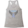 my hero is now my angel stomach cancer awareness Racerback Tank