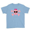 fummy pink skull long sleeve Youth Tee