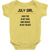 July Girl Baby Onesie