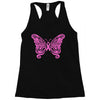 breast cancer butterfly Racerback Tank