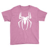 spiderman white logo Youth Tee