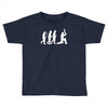 evolution of cricket white silhouette Toddler T-shirt