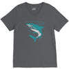 polygon shark V-Neck Tee