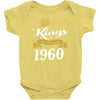 kings are born in 1960 Baby Onesie