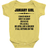 Super January Girl Baby Onesie