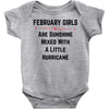 February girls Baby Onesie