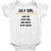 July Girl Baby Onesie