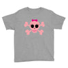 fummy pink skull long sleeve Youth Tee
