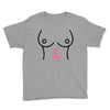 breast with pink ribbon Youth Tee