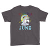 unicorns are born in june cute unicorn Youth Tee
