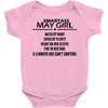 Smartass May Girl Baby Onesie
