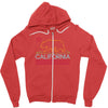 neon sign california republic flag bear Zipper Hoodie