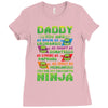 Daddy You Are My Favorite Ninja Ladies Fitted T-Shirt