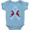 stomach cancer ribbon and rose Baby Bodysuit