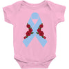 stomach cancer ribbon and rose Baby Bodysuit