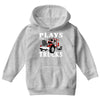 plays with trucks family matching Youth Hoodie
