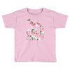 dachshund floral Toddler T-shirt