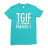 tgif grandma fabulous funny Ladies Fitted T-Shirt