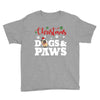 christmas dogs and paws Youth Tee