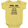 April Girl Baby Onesie