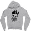cat and crossbones Zipper Hoodie