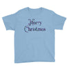 merry christmas colorful glitter Youth Tee