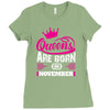 Queens Are Born in November Ladies Fitted T-Shirt