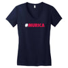 #murica Women's V-Neck T-Shirt
