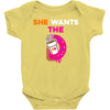 She Wants D - Dunkin Donuts Baby Onesie