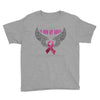 my hero is now my angel breast cancer awareness Youth Tee
