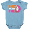She Wants The D Dunkin Donuts Baby Onesie