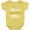kings are born in 1955 Baby Onesie