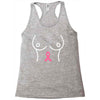breast with pink ribbon Racerback Tank