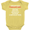 Smartass February Girl Baby Onesie
