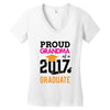 Class of 2017 Proud Mother Graduation Women's V-Neck T-Shirt