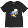 printer V-Neck Tee