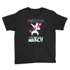 Unicorns are Born in March Dabbing Youth Tee
