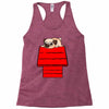 snoopy parody pug w Racerback Tank