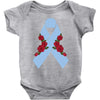 stomach cancer ribbon and rose Baby Bodysuit