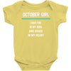 October Girl Baby Onesie