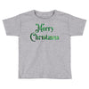 merry christmas green glitter Toddler T-shirt