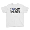i love my soldier navy camouflage Youth Tee