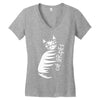cat stripes Women's V-Neck T-Shirt