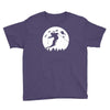 skiier moon moonlight silhouett Youth Tee