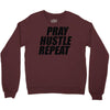 pray hustle repeat Crewneck Sweatshirt